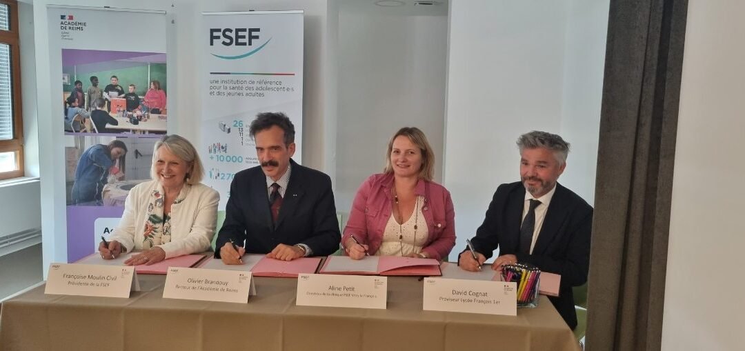 Le lundi 26 juin 2023, l’Académie de Reims et la clinique FSEF de Vitry le François ont signé une convention de coopération